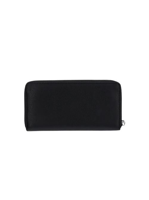 Portafoglio nero in poliuretano Tommy Jeans | AW0AW16980BDS